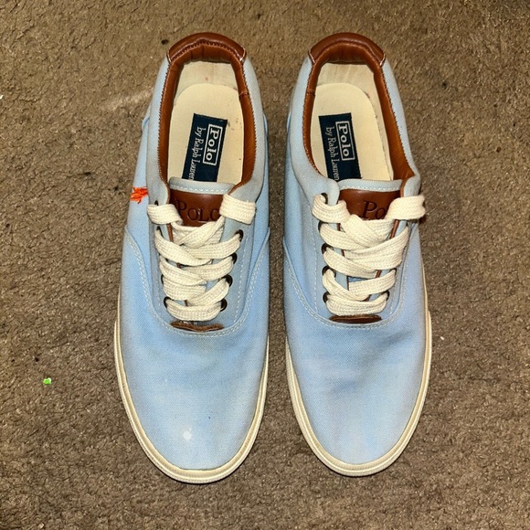 Polo by Ralph Lauren Blue and Brown Sneakers size 10 - Picture 1 of 8